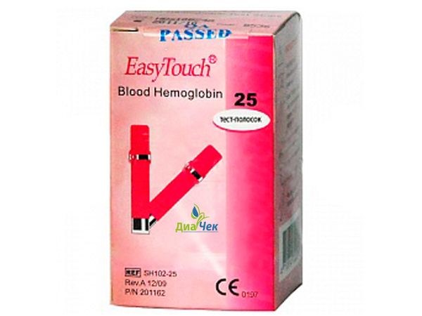 Тест-полоски Изи Тач Гемоглобин EasyTouch Hemoglobin 25 шт