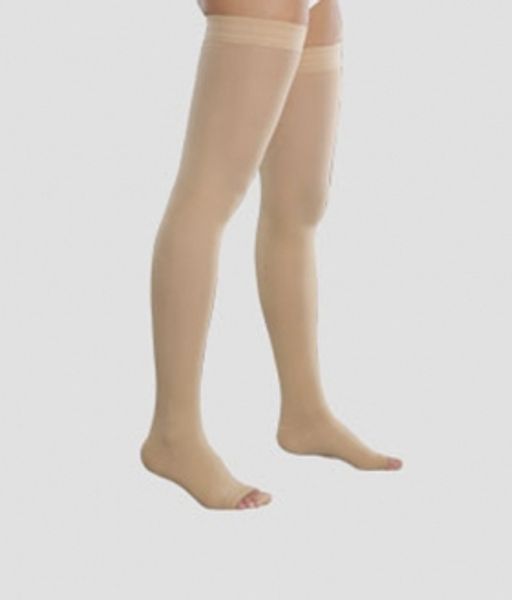 Компрессионные чулки женские плотные, с открытым носком III класс копрессии Венотекс