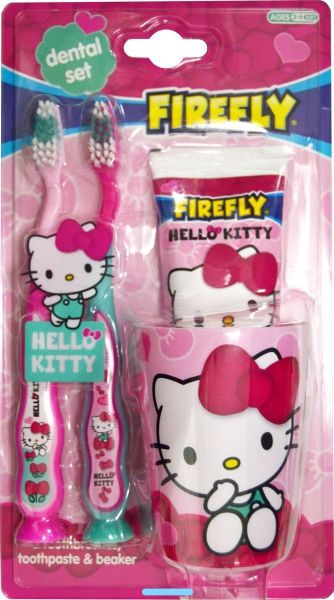 Набор дентальный Hello Kitty: зубная щетка 2 шт + зубная паста 75 мл + стаканчик