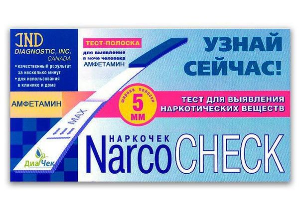 Тест-полоска NARCOCHEСK  амфетамин выявления в моче