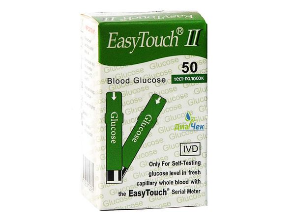 Тест-полоски Изи Тач Глюкоза EasyTouch Glucose 50 шт.
