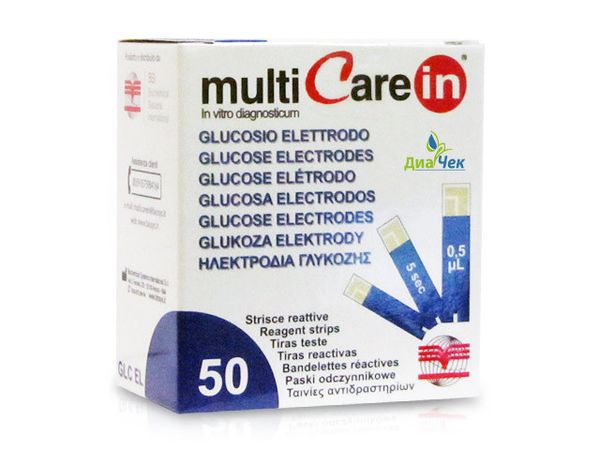 Тест-полоски Мультикэа ин (Multicare-in) Глюкоза № 50