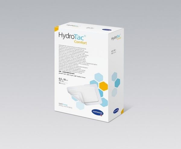 ГидроТак комфорт / HydroTac comfort - самофиксирующиеся губчатые повязки с гидрогелевым покрытием;