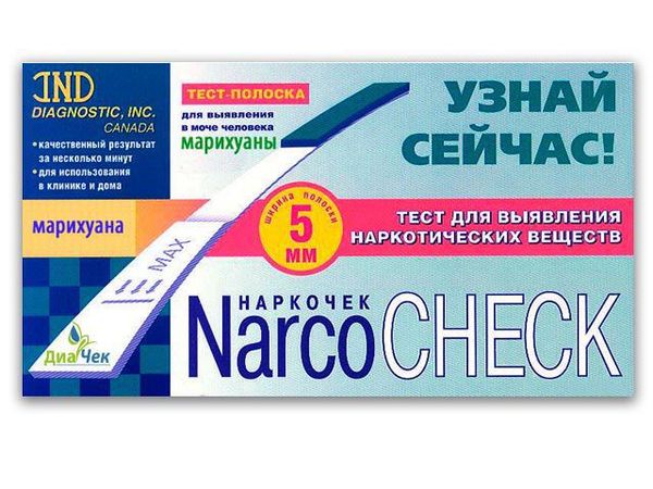 Тест-полоска NARCOCHEСK  марихуана  выявления в моче
