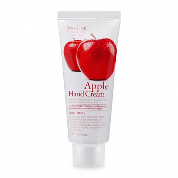 Витаминный крем для рук 3W Clinic Apple Hand Cream с экстрактом яблока, 100 мл